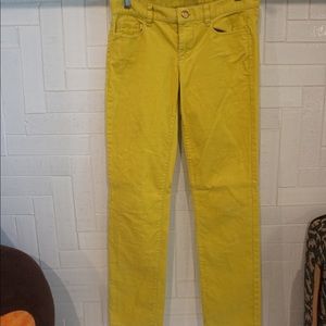 Neon yellow corduroy pants